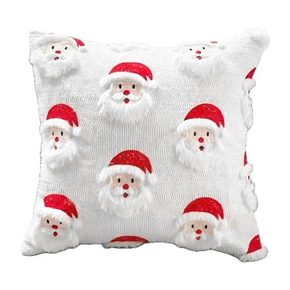 LSLXA Christmas Decorative Throw Pillow Covers 18X18 Pillow Cover Soft Faux Fur Pillow Cases Decorations Fluffy Plush Accent Couch Cushion Case For Couch Bed Livingroom