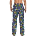 thumbnail image 2 of HPINK-T Mens Sleep Pajama Pants Set Bottoms Motorcycle Lettering Fleece Lounge Sleepwear PJs S, 2 of 7