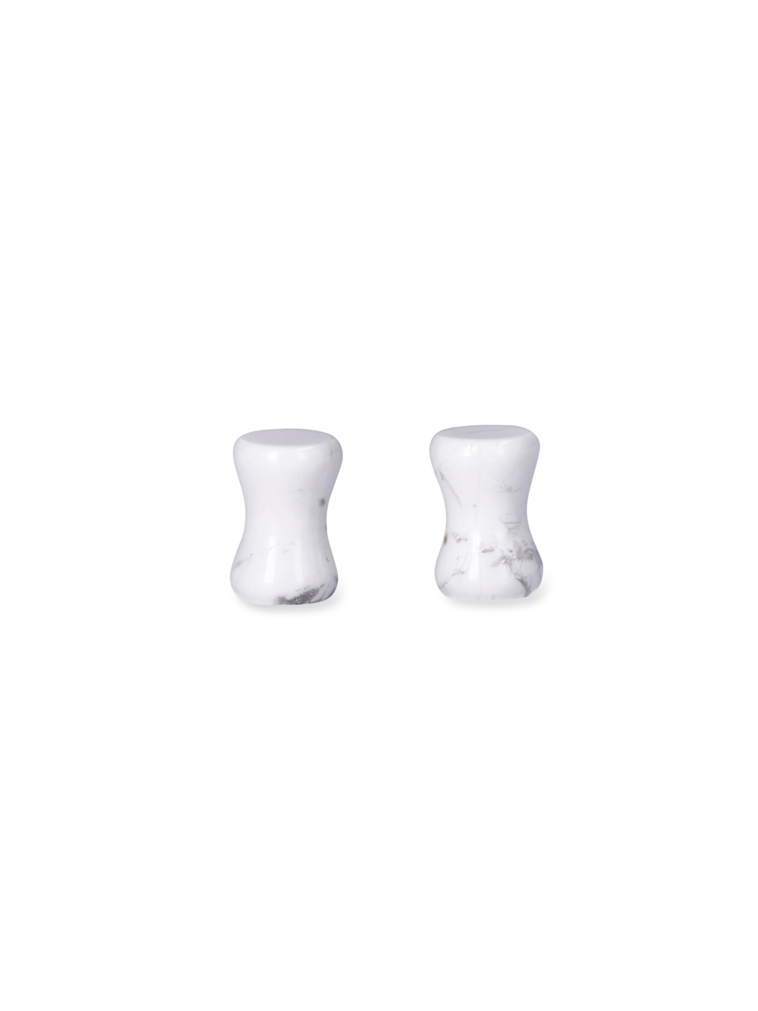 Women's Genuine Howlite 8mm Ear Plug Set, Natural Stone Body Jewelry for Stretched Ear Piercings