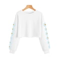 thumbnail image 4 of Sunflower Printing Kids Crop Hoodies Children Casual Round Neck Sweatshirt, 4 of 5