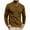 Brown, variant on BXINGOHAI Mens Fashion Henley Shirts Long Sleeve Button Cotton T-Shirt with Pocket Army Green S