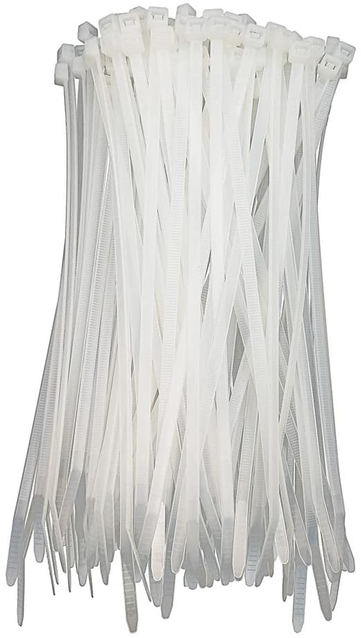 HS Clear Zip Ties 6 Inch Small (100 Pack) 18 LBS Self Locking Zip Ties