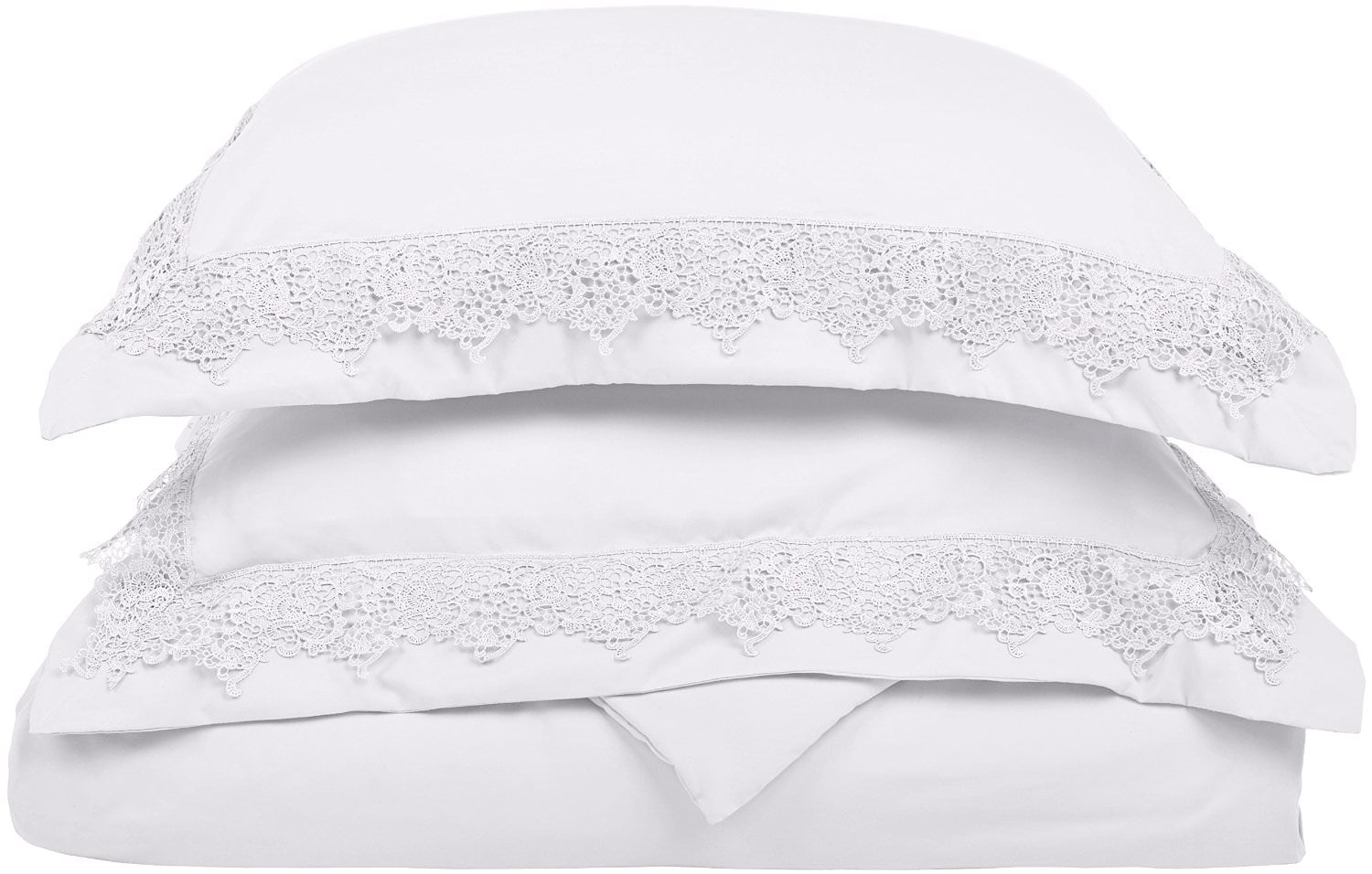 Superior Executive 3000 Series Solid Regal Lace Brushed Microfiber Superior Executive 3000 Series Solid Regal Lace Brushed Microfiber Embroidery 3 Piece Duvet And Pillowcase Cover Set Full Queen White Com