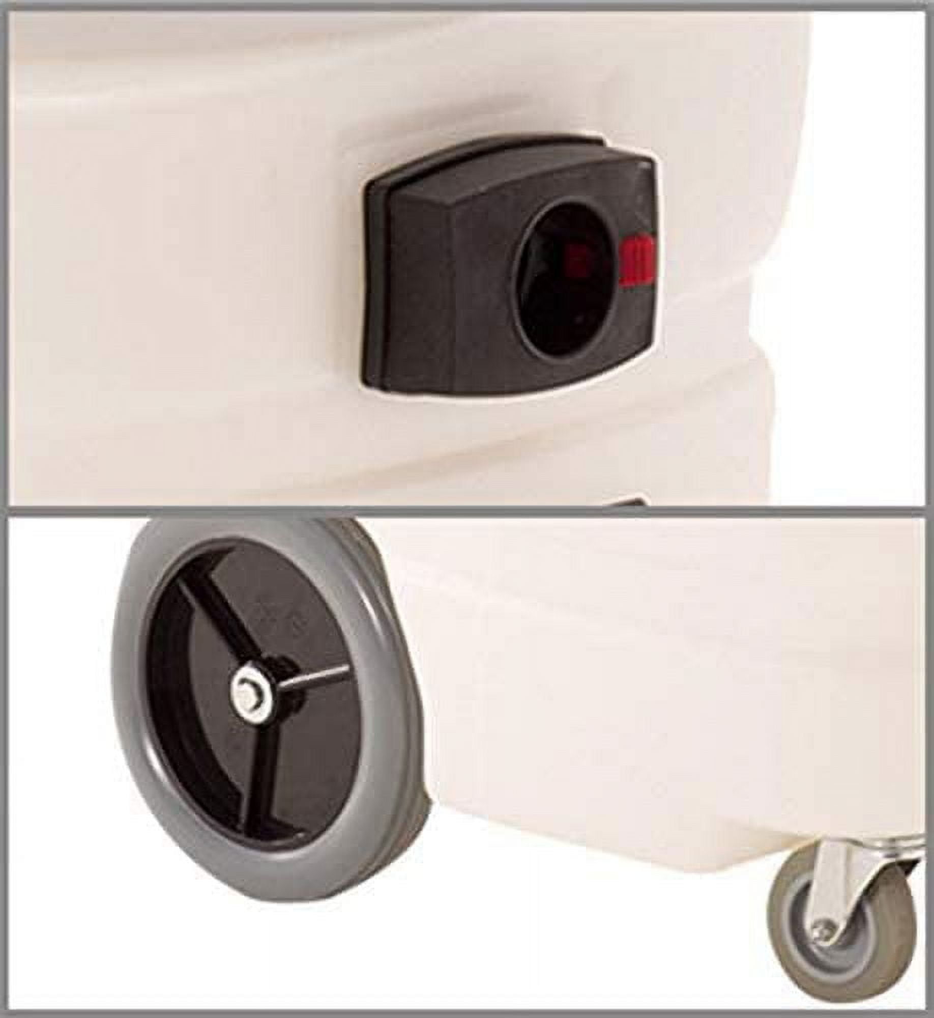 Industrial Vacuum Cleaner Wet/Dry - 2 Motors - Front Squeegee - 24 Gallon