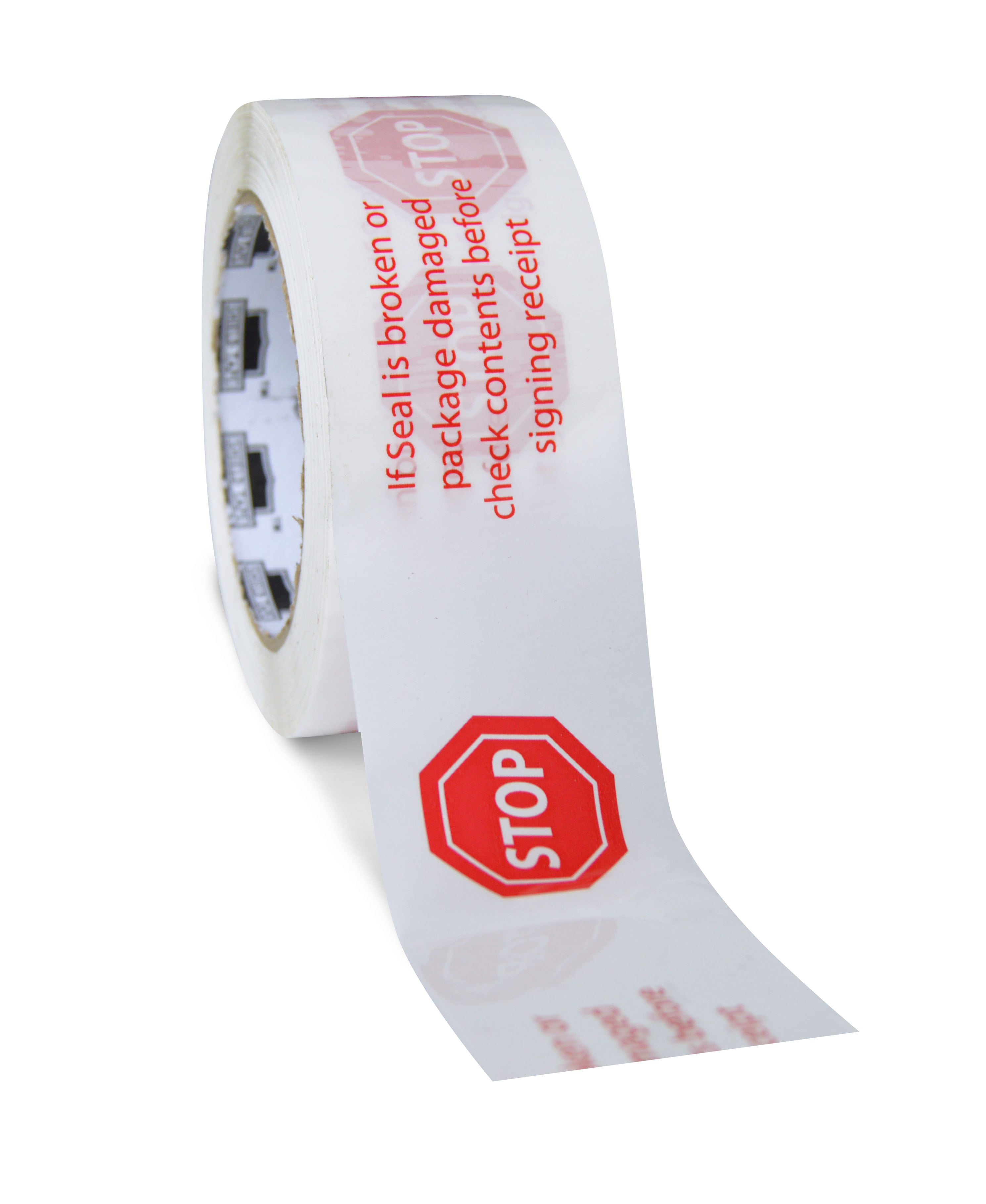 6 Rolls White Caution Stop Tapes Carton Sealing 2 Mil 2" x 110 Yds 