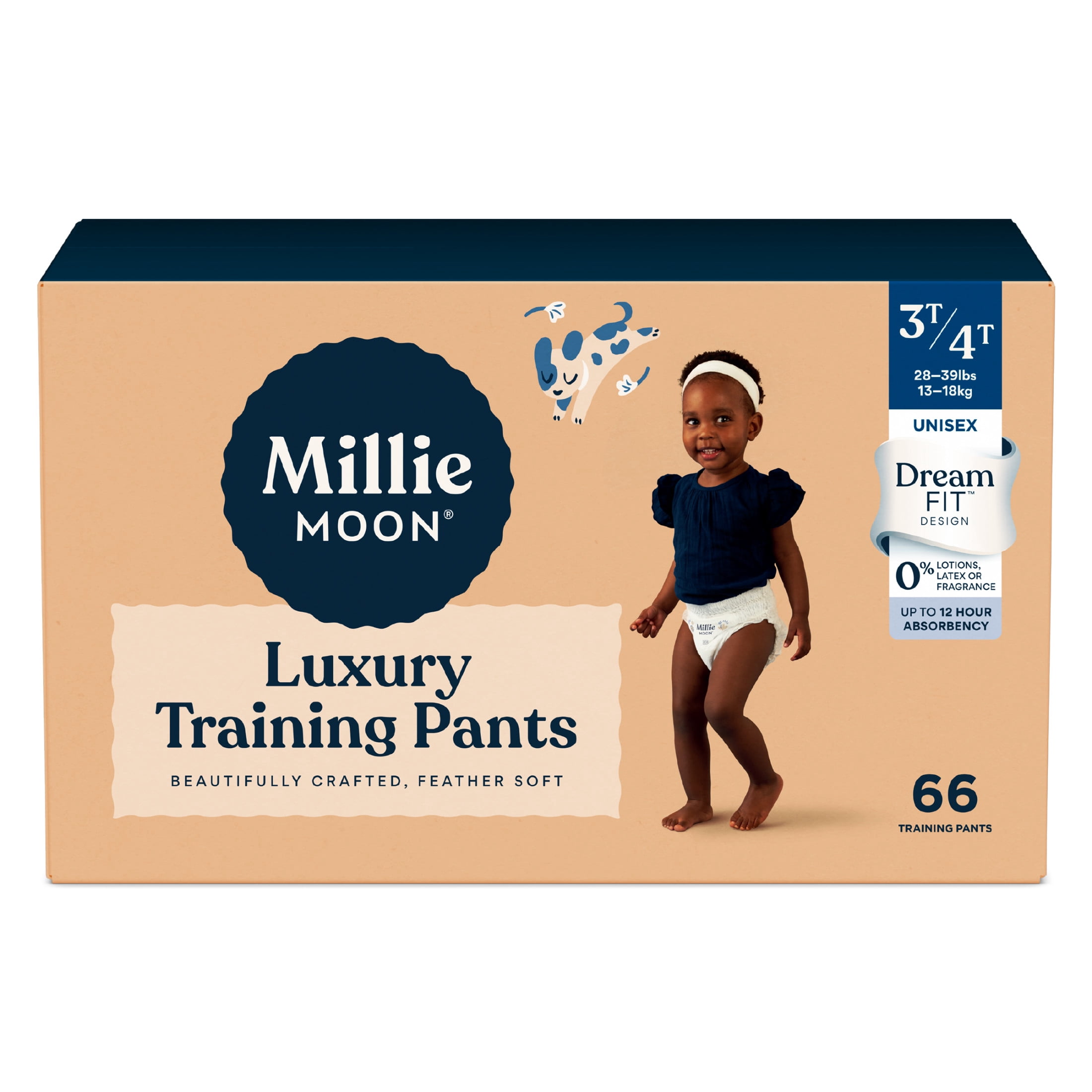 Millie Moon Luxury Training Pants, Size 3T-4T, 66 Count (Select for More Options)