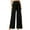 Black, variant on hotojiny Pleated Palazzo Pants for Women Elastic High Waist Wide Leg Flowy Trousers for Party Club with Drawstring