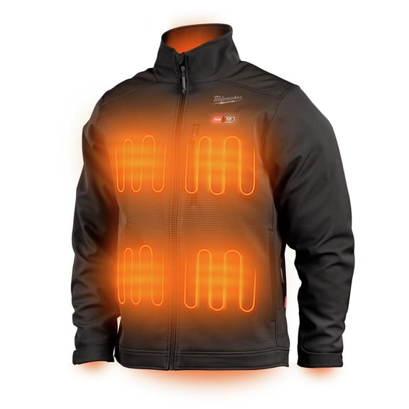 Milwaukee 204B-21S M12 TOUGHSHELL Lithium-Ion Cordless Heated Jacket (3 Ah) - Small, Black