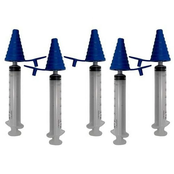 Oral Medicine Syringes 6 ml (1 tsp) with Tapered Bottle Adapters (Pack of 5)