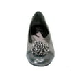 thumbnail image 2 of FUZZY Andie Women Extra Wide Width Metallic Slip On Flats PEWTER 7, 2 of 6