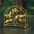 thumbnail image 2 of Golden Bird Vertical Napkin Holder, Elegant Sturdy Disposable Paper Hand Towel Storage Tray Caddy, 2 of 8