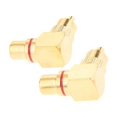 thumbnail image 1 of Adaptador RCA macho a hembra premium Strade Fareast Limited Paquete de 5 piezas Ángulo recto, 1 of 7