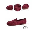 thumbnail image 4 of Miluxas Women's Loafers Slip on Low Heel Shoes,Closed Toe Pumps Dress Shoes,Casual Loafer Work Flats Wedding Shoe Wine 6.5(38), 4 of 9