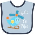 thumbnail image 3 of Inktastic Little Co-pilot Cute Helicopter Boys or Girls Baby Bib, 3 of 4