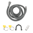 thumbnail image 3 of New Arrivals Drain Hose Extension Set Universal Washing Machine 10Ft, Include Bracket Connector and Clamps Hoses, 3 of 10