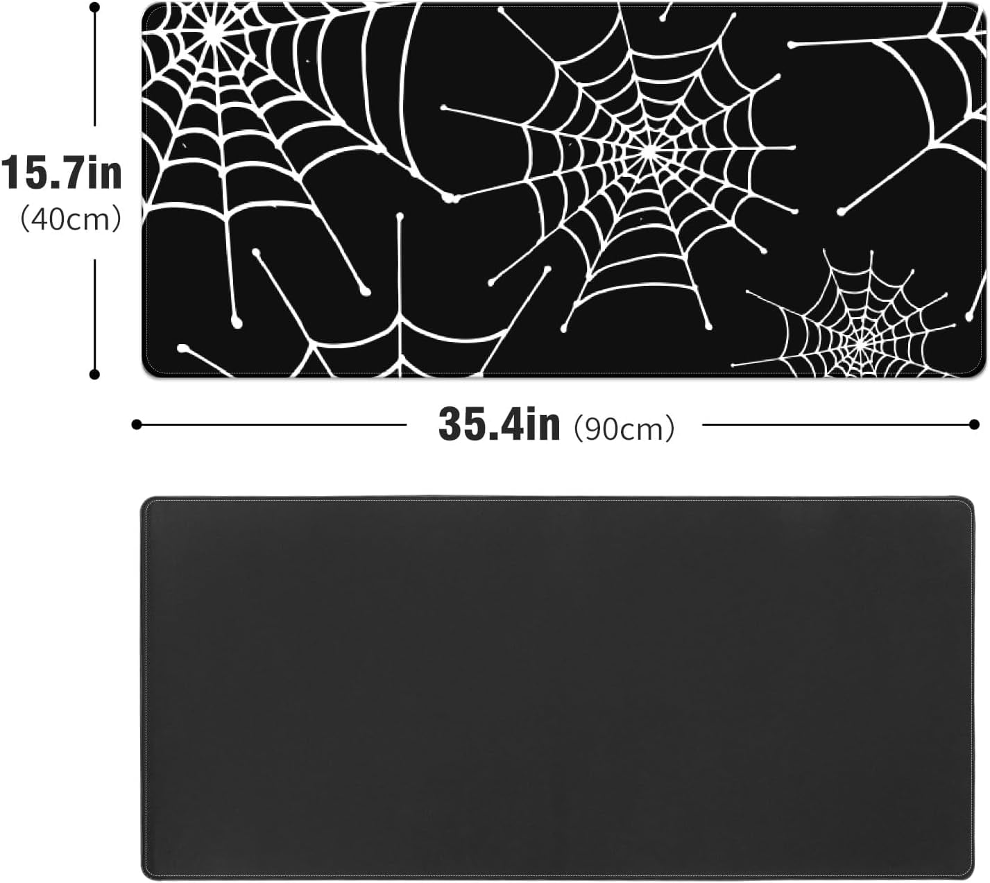 Halloween Spiderweb Desk Mat, Desk Accessory, Cute Workspace, Trendy Workspace, Trendy, 35.4x15.7in Large Gaming Mouse Pad, Cute Desk Topper, Pretty Desk Pad