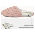 thumbnail image 2 of DREAM PAIRS Faux Fur Knitted Slippers For Women Memory Foam Women's Winter Slip On House Slippers Indoor Bedroom Soft Slippers EMMA PINK Size 10, 2 of 6