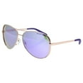 thumbnail image 3 of Michael Kors Women's Mirrored Chelsea MK5004-10034V-59 Rose Gold Aviator Sunglasses, 3 of 8