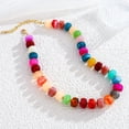 thumbnail image 5 of Leaf Resin Chunky Beaded Necklace for Women, Simple Modern Style Necklace Jewelry Accessory, 5 of 11