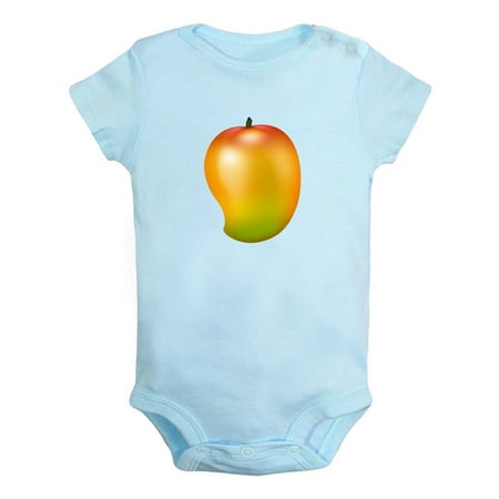 

Fruit Mango Image Print Rompers For Babies Newborn Baby Unisex Bodysuits Infant Jumpsuits Toddler 0-24 Months Kids One-Piece Oufits (Blue 6-12 Months)