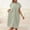 Green, variant on Women's Solid Color Hooded Short Sleeve Bath Robe, Quick Dry Water Absorbent Coral Fleece Loose Midi Loungewear Sleepwear Green Free Size