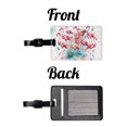 thumbnail image 4 of Lots Of Flamingos Watercolor Faux Leather Travel Luggage Tag, 4 of 7