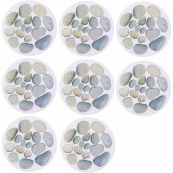 Non-Slip Bath Stickers, 8-Piece Large Cobblestones