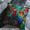 thumbnail image 2 of Castle Fairy Floral Parrot Fabric by the Yard 2 Yards,Flower Animal Room Decor Fabric by the Yard,Tropical Leaves Sewing Fabric,Super Cozy Room Decor, 2 of 6