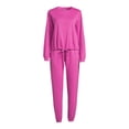 thumbnail image 5 of Lissome Women's and Women's Plus L/S French Terry 2-Piece PJ Set, 5 of 6