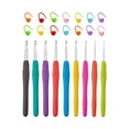 thumbnail image 1 of DJN Deal of the Day DIY Knitting DIY Silicone Combination Combination Silicone Suit Specification 9 Crochet Suit Tools & Home Improvement PS Multicolor One Size, 1 of 9