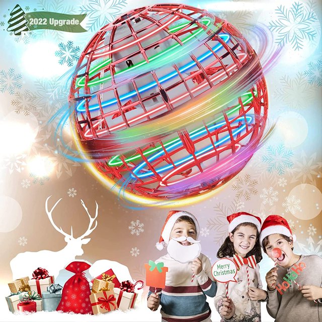 【2022 actualizado】 Juguete de bola voladora mágica con rotación de 360°, bola voladora, dron volador, juguetes giratorios, bola de boomerang espacial con luces LED para niños, adultos, Navidad, cumpl JAMW Sencillez