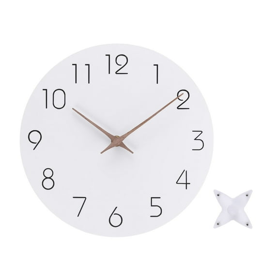 Uxcell 10 Inch Wall Clock, Battery Operated Non-Ticking Round Wall Clocks, White