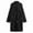 Black, variant on Long Woolen Coat Men, Single Breasted Casual Lapel Belted Trench Pea Coat Mid-length Jacket Overcoat wih Pockets (XL, Khaki)