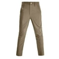 thumbnail image 2 of NTACZA Men's Pants Athletic Zipper Hiking Yellow Pants Stretch Ripstop Quick Dry Cargo Pants Mens Trousers XL, 2 of 8