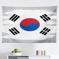thumbnail image 1 of Korean Flag Tapestry, Illustration of Country, Fabric Wall Hanging Decor for Bedroom Living Room Dorm, 2 Sizes, Khaki Caramel, by Ambesonne, 1 of 1