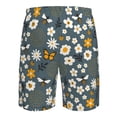 thumbnail image 6 of Naloa Flowers and Bee Men's Beach Shorts, Surfing shorts, Swim trunks, Quick Dry Swim Trunks for Surfing Beach Fun - Medium, 6 of 9