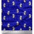 thumbnail image 1 of Soimoi Blue Poly Georgette Fabric Bottle & Panda Dots Print Fabric by Yard 42 Inch Wide, 1 of 3