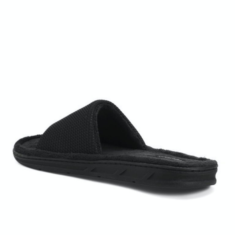 Nautica Men's Indoor Outdoor Comfort Fleece Lined Open Toe Slide
