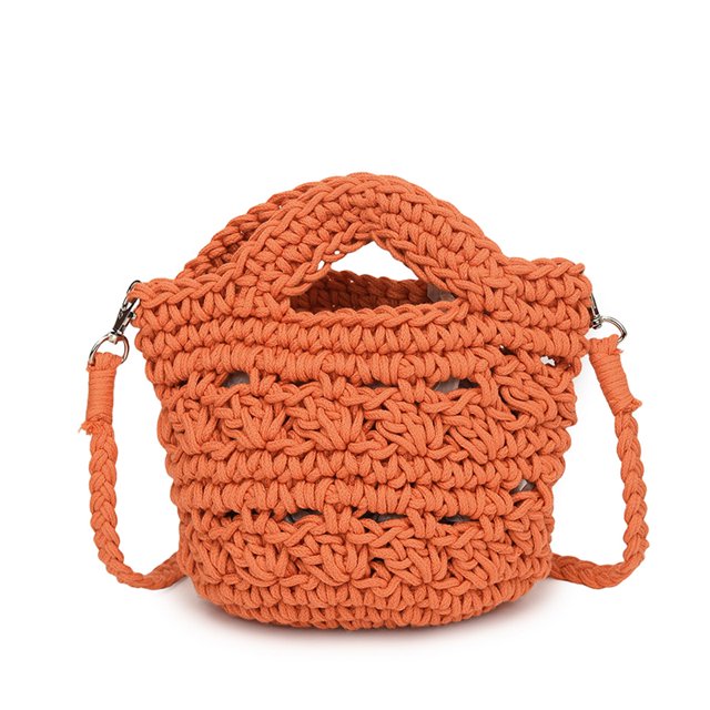 Bolso Malla Informal Hombro Tejido Mano Ganchillo para Mujer Viajes Al Aire Libre