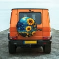 thumbnail image 6 of Naloa Vintage Starry Sky Sunflower PVC Leather Spare Tire Wheel Cover for Car Truck SUV Camper Trailer Universal Fit many size14 inch, 6 of 6