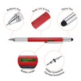 thumbnail image 4 of Unique Bargains 2pcs 6 in 1 Metal Multitool Tech Tool Pen Gifts for Men with Ballpoint Pen, Ruler, Screwdriver, Stylus, Refills, Red, 4 of 5