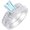 Aquamarine, variant on 1 Carat Emerald LAB GROWN Emerald and LAB GROWN Diamond Wedding Bridal Set (0.5ct Center, AAAA Heirloom Quality) RISV24W3AM 14K White Gold