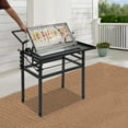 thumbnail image 5 of Camping Charcoal Grill, Foldable Legs & Brake Wheels, 5-Height Temperature Control, 360° Safe Flipping Basket, Perfect for Picnics/Tailgating, 5 of 18