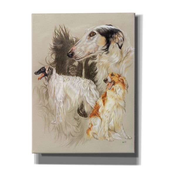 Epic Graffiti 'Borzoi 2' by Barbara Keith, Canvas Wall Art, 40"x54"