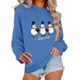 thumbnail image 2 of Uootdi Christmas Long Sleeve Sweatshirts for Gift Women Crewneck Christmas Gnome Wine Glass Cute Santa Hat Xmas Tree Graphic T-S hirts, 2 of 6