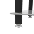thumbnail image 7 of Resenkos 2-Tier Open Storage Small End Table with Glass Shelves and Removable Wheels, White&Black, 7 of 7