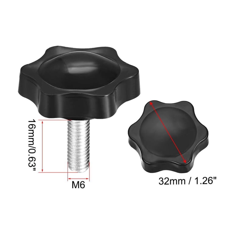 M6 Pedestal Handles 6-Pack Adjustable Machine Handles - M6/M8/M10 ...