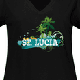 thumbnail image 4 of Inktastic St Lucia Vacation Cruise Trip Women's Plus Size V-Neck T-Shirt, 4 of 5