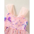 thumbnail image 2 of Bslissey Baby Girls Sleeveless Romper Dress Butterfly Sequin Mesh Hem Tank Jumpsuit Infant Sweet Crew Neck A-line Bodysuit Dress Summer Princess Clothes 3M-3T, 2 of 9