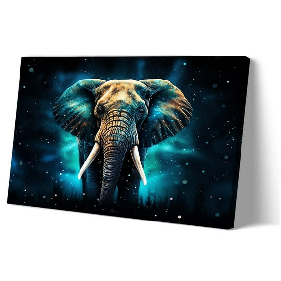 Elephant Wall Art Dark Star Poster Prints Bedroom Canvas Colouring Wall Bathroom Decoration for Home Artwork Kitchen Vertical Pictures Giclee Artwork
